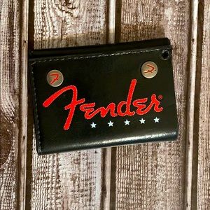 Fender Guitar Leather Tri-Fold Wallet